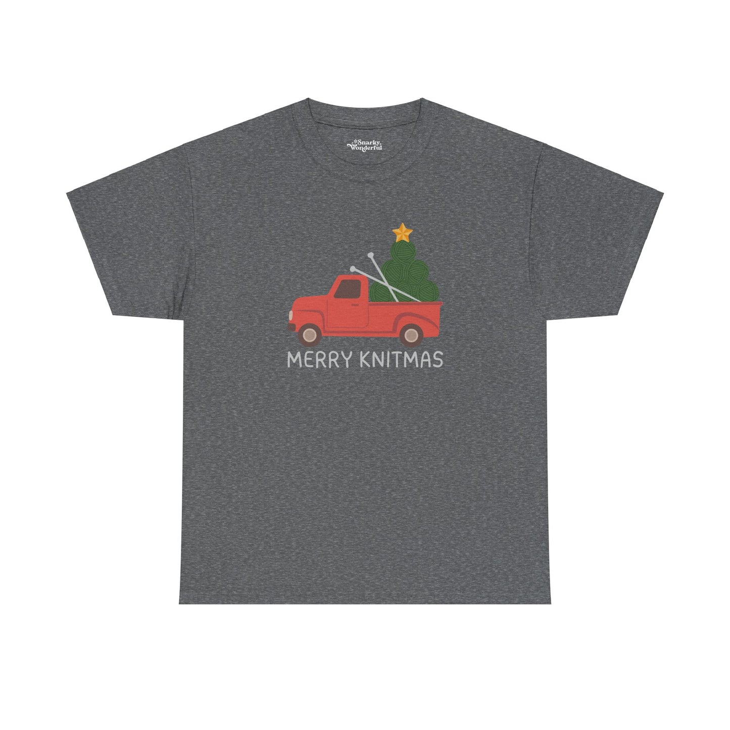 Merry Knitmas Red Christmas Truck Essential Tee