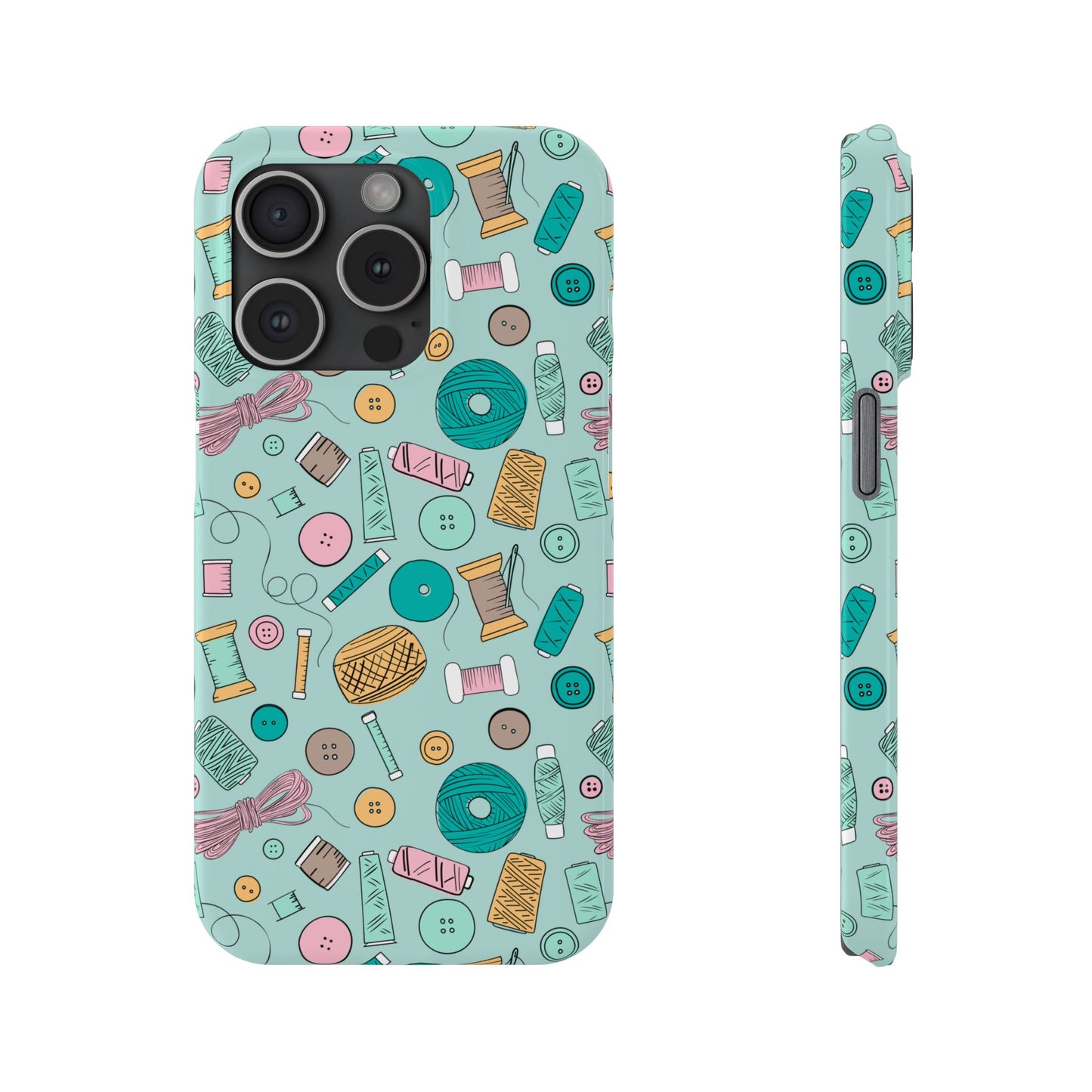 Bobbin’ and Weavin’ Illustrated Sewing Slim Phone Case