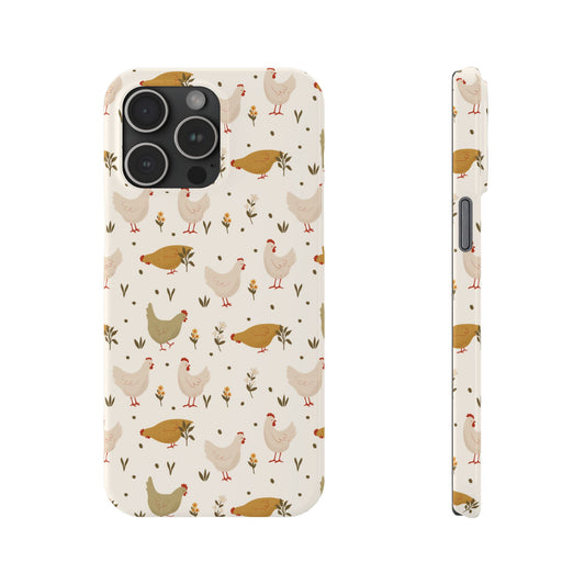 Cluckin’ Cute Chicken Themed Slim Phone Case