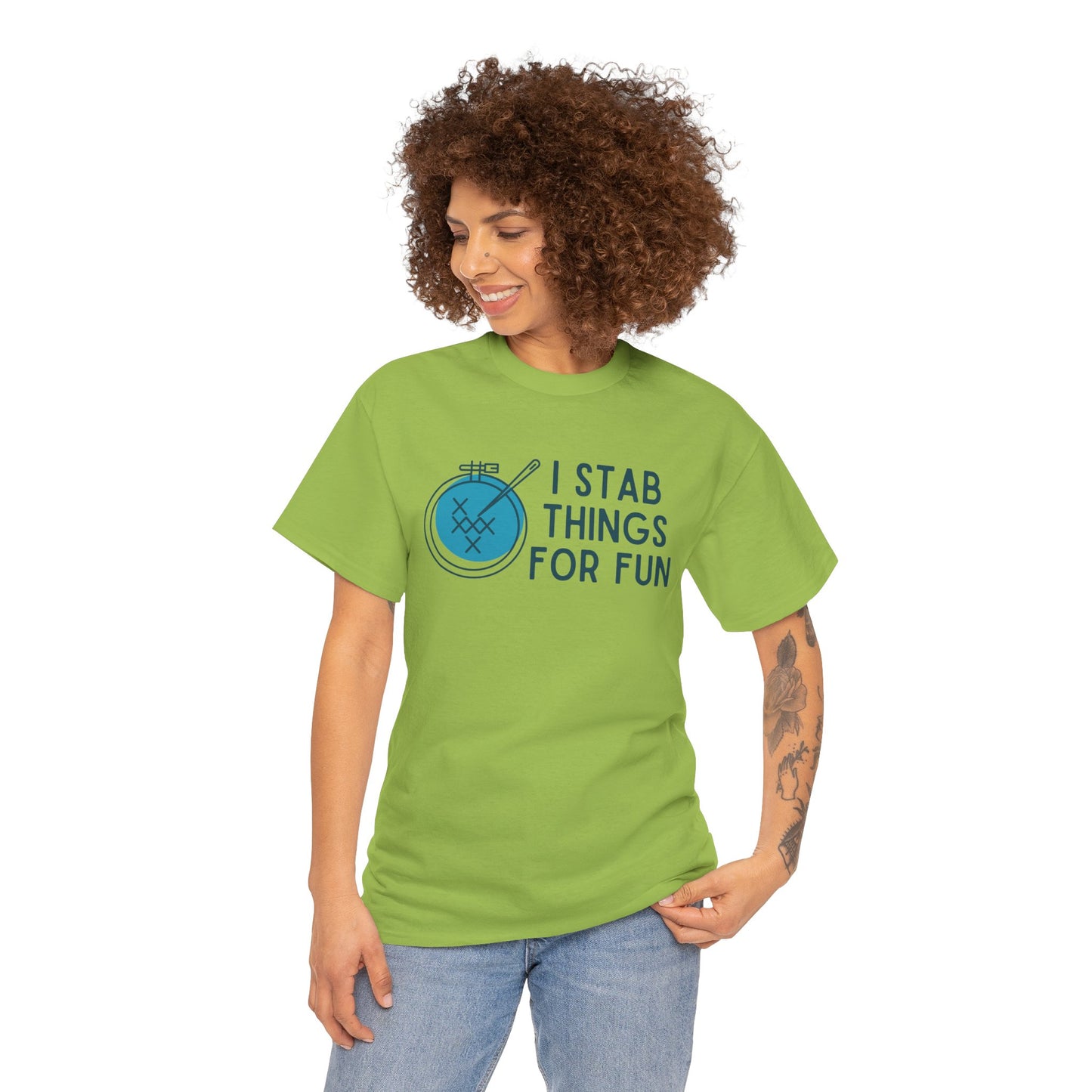 I Stab Things for Fun Embroidery Crafts Essential Tee
