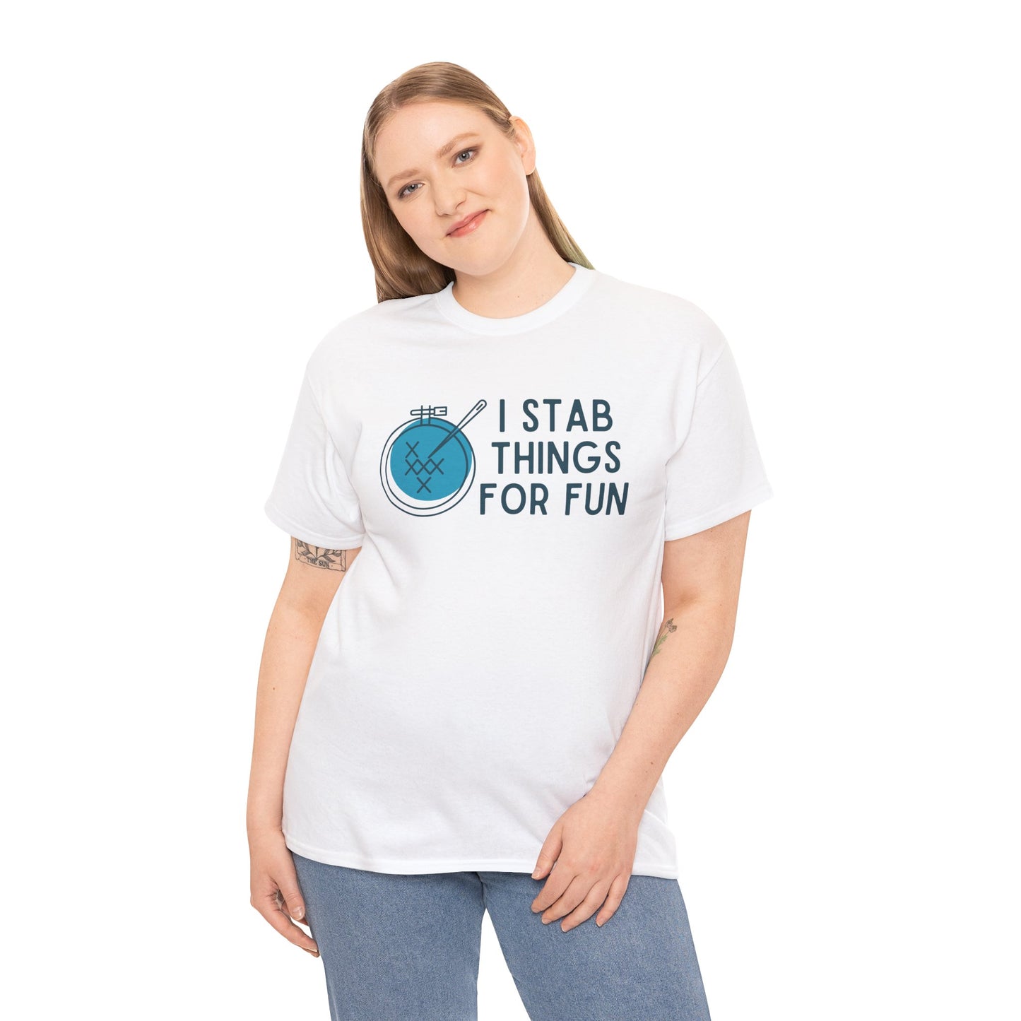 I Stab Things for Fun Embroidery Crafts Essential Tee