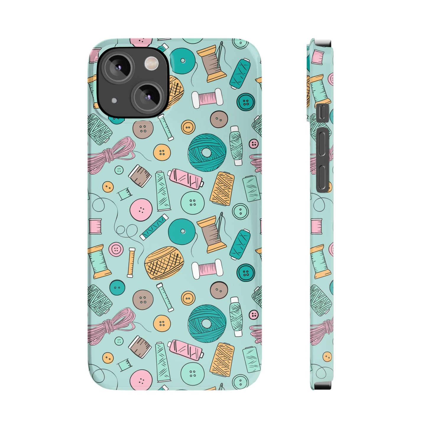 Bobbin’ and Weavin’ Illustrated Sewing Slim Phone Case