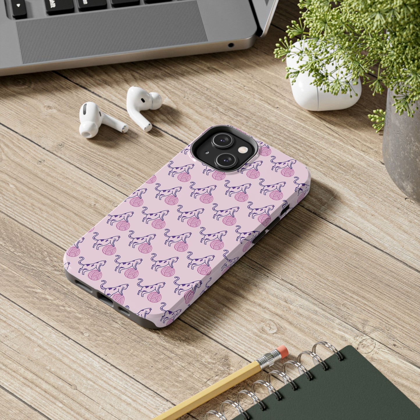 Paws & Purls Cat Lady Tough Phone Case