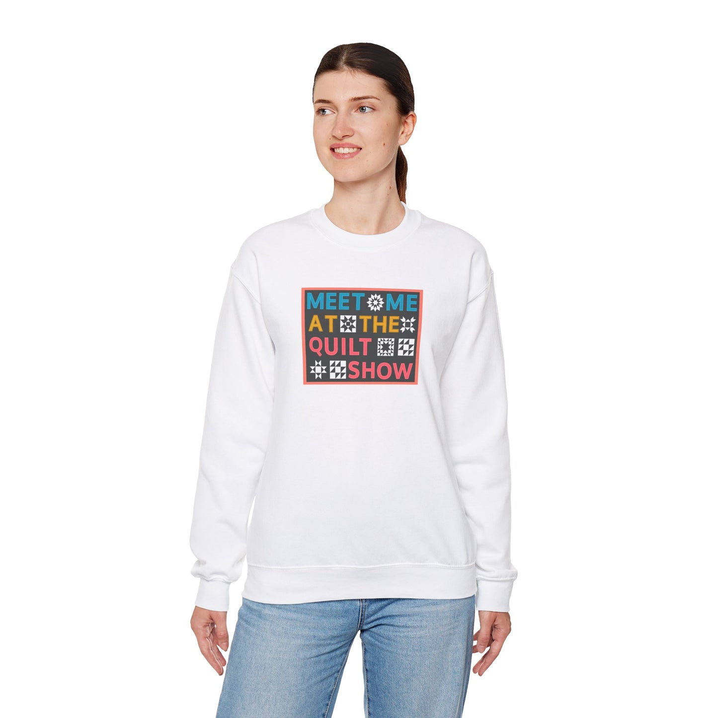 Meet Me at the Quilt Show Unisex Crewneck Sweatshirt