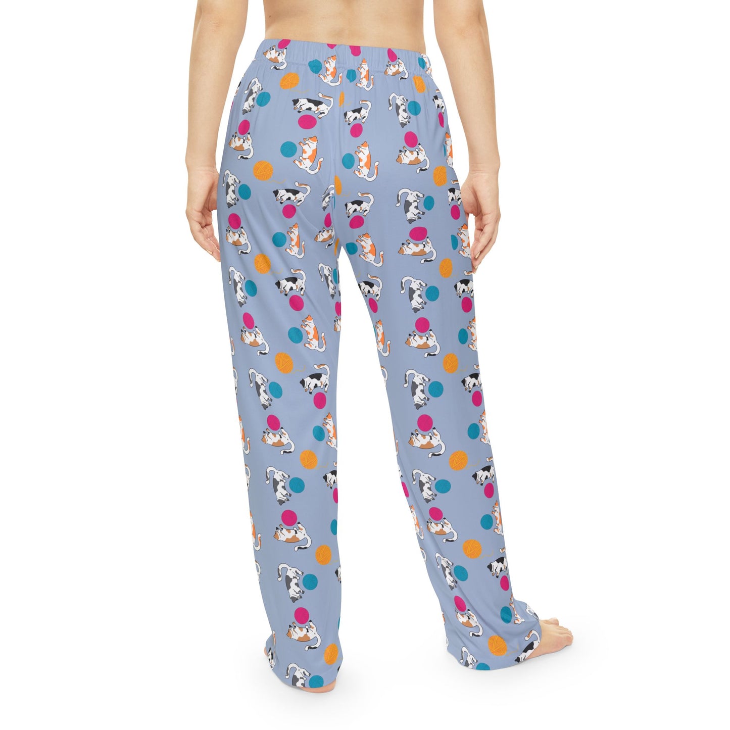 Crafty Cat Lady Pajama Pants (Blue)