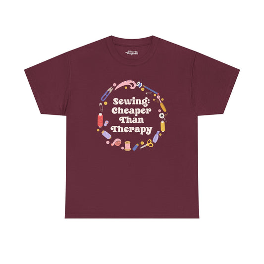 Sewing is Cheaper Than Therapy Essential Tee
