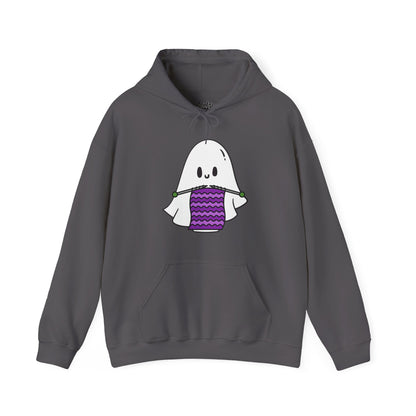 Knitting Ghost Halloween Hoodie - Snarky Wonderful - 9