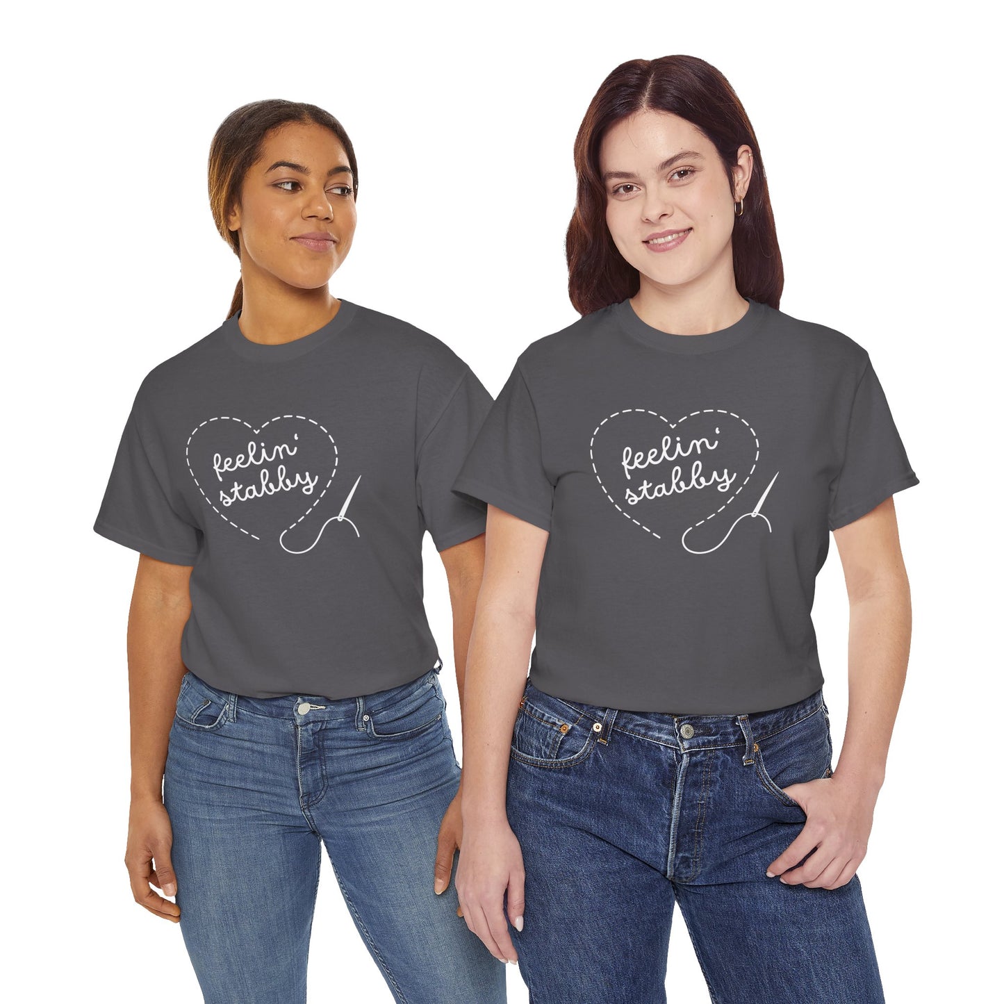 Feelin' Stabby Needlework Humor Essential Tee