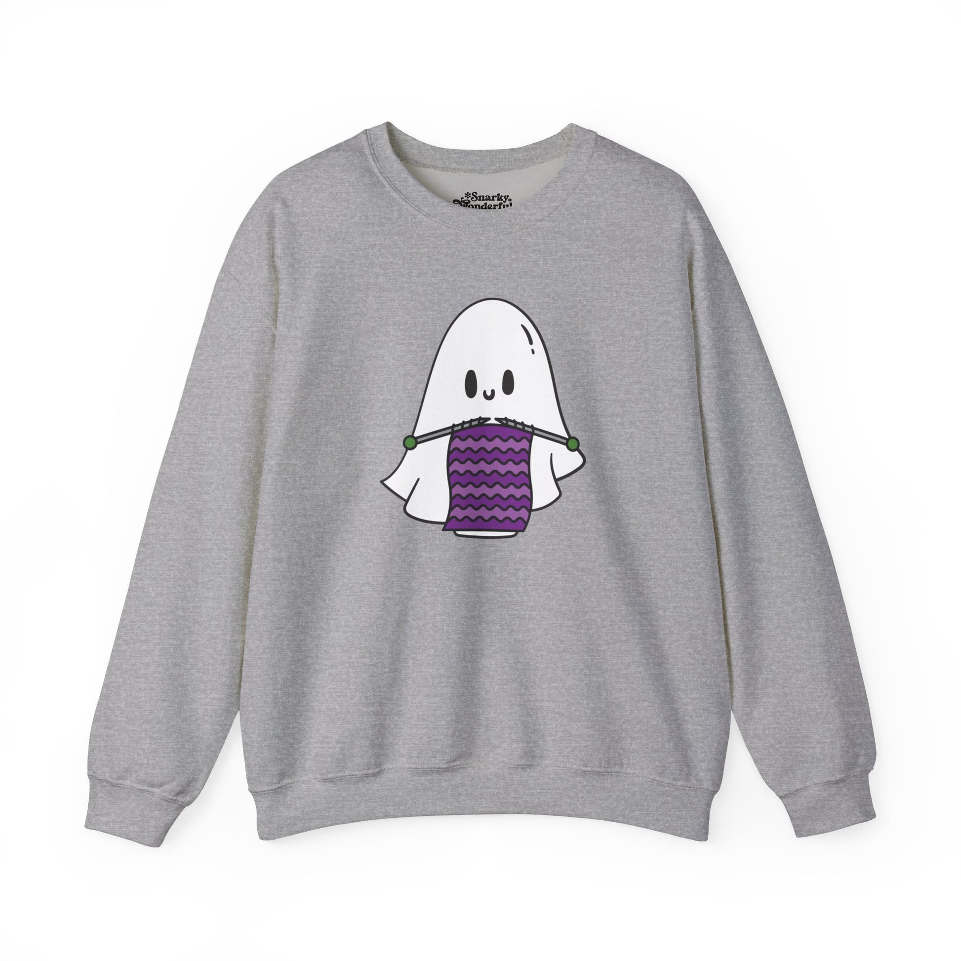 Knitting Ghost Halloween Sweatshirt - Snarky Wonderful - 6