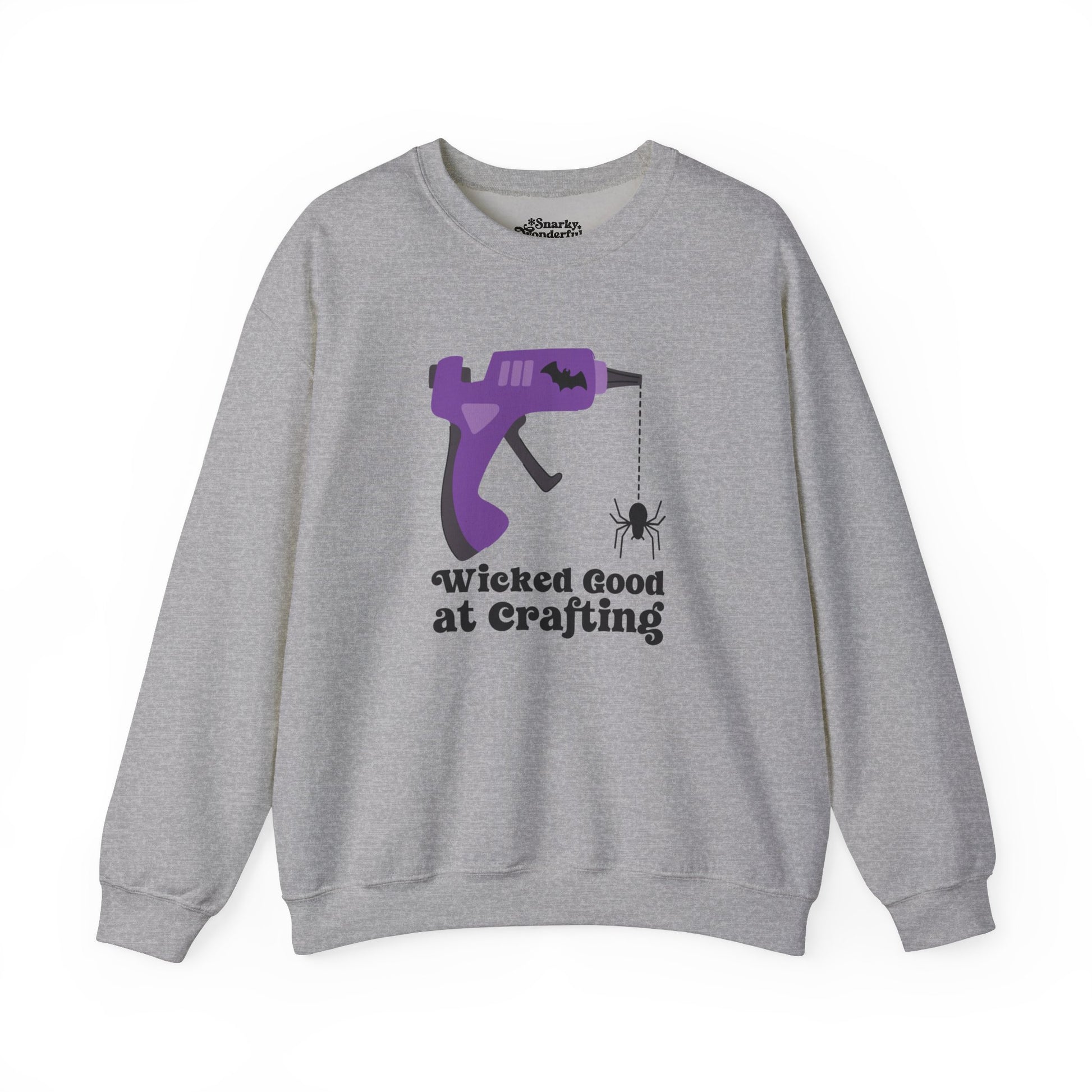 Wicked Good at Crafting Halloween Glue Gun Sweatshirt - Snarky Wonderful - 1