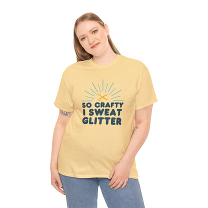 So Crafty I Sweat Glitter Essential Tee