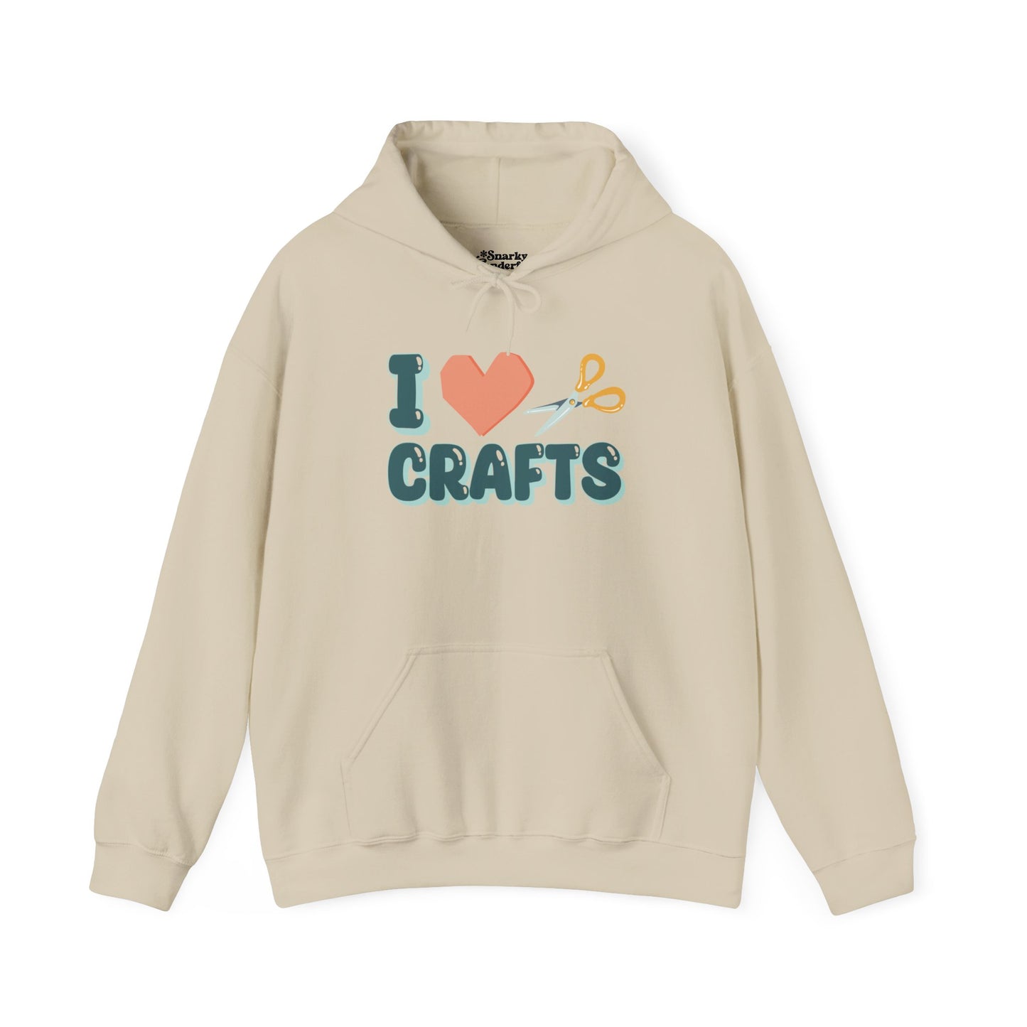 Crafty Love: Heart & Scissors Hoodie - Snarky Wonderful - 2