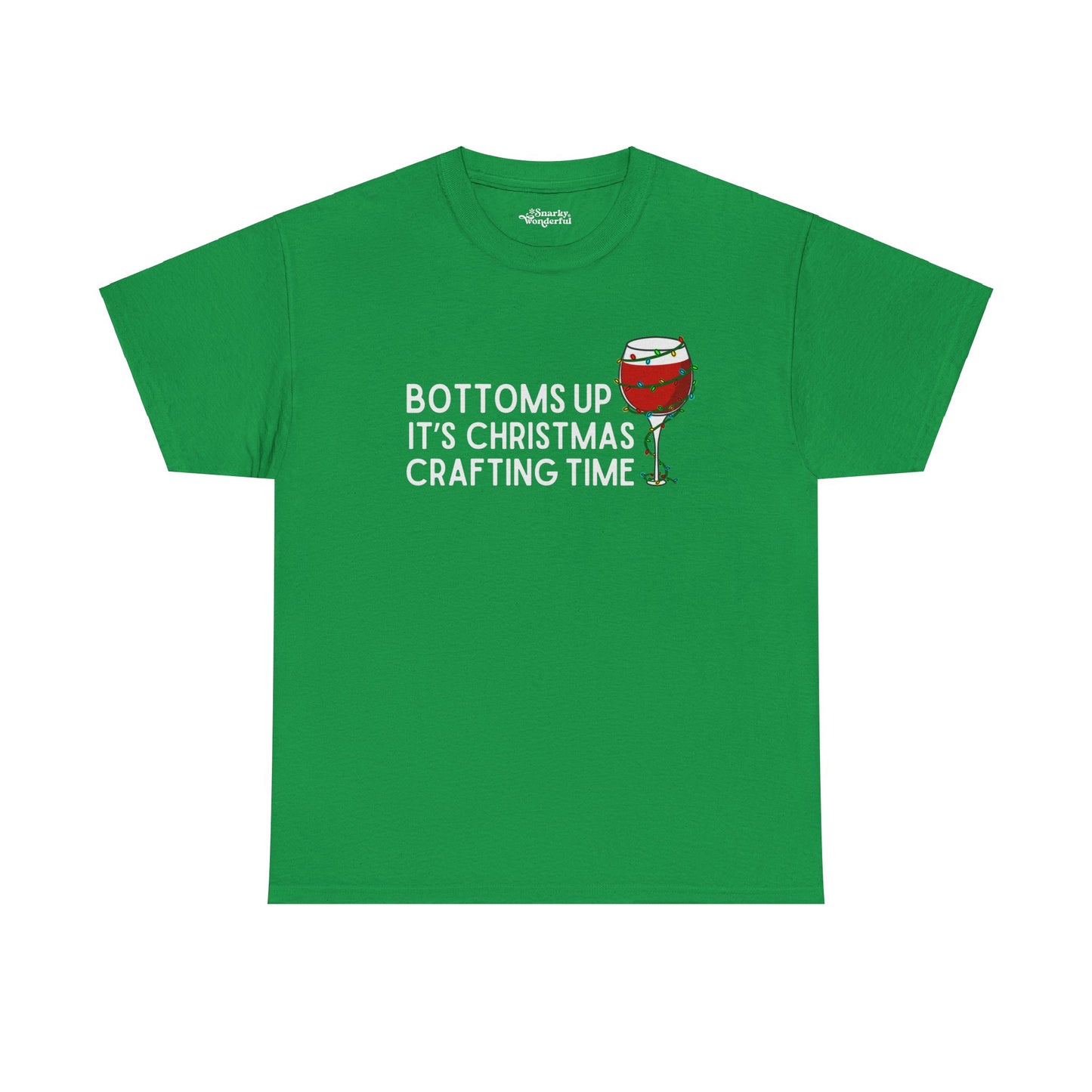 Bottoms Up It's Christmas Crafting Time Essential Tee