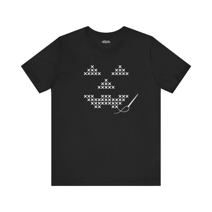 Cross-Stitched Jack-o'-Lantern Halloween T-Shirt - Snarky Wonderful - 3