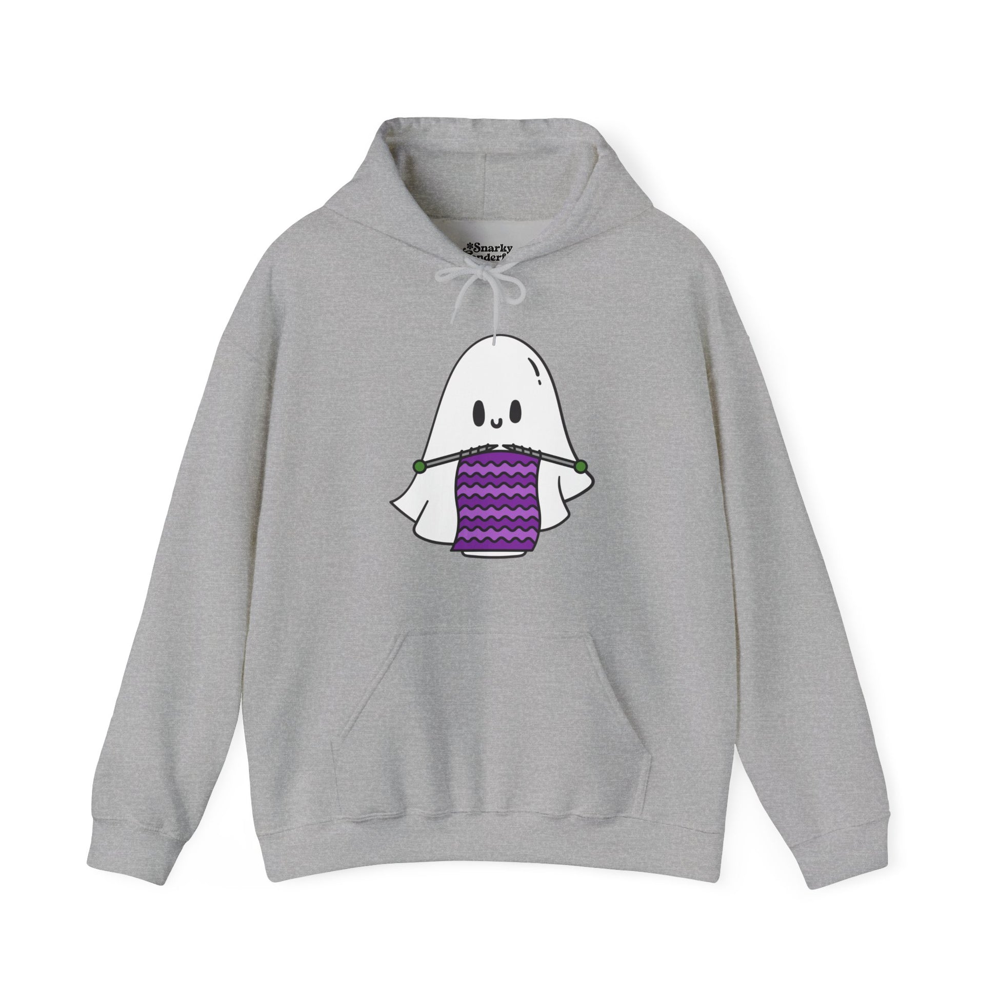 Knitting Ghost Halloween Hoodie - Snarky Wonderful - 4