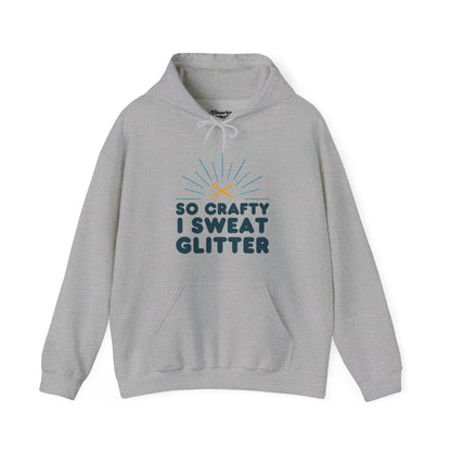 So Crafty I Sweat Glitter Hoodie - Snarky Wonderful - 3