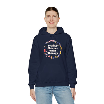 Sewing is Cheaper Than Therapy Hoodie