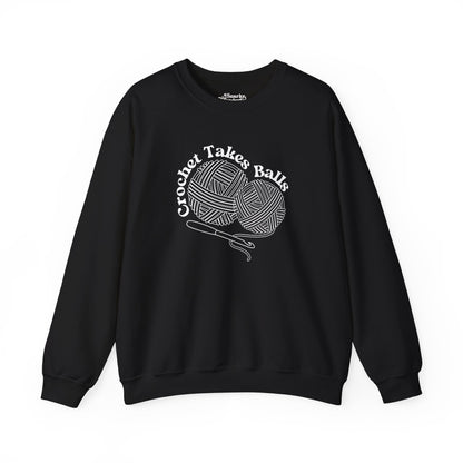 Crochet Takes Balls Sweatshirt