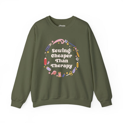 Sewing Cheaper Than Therapy Sweatshirt