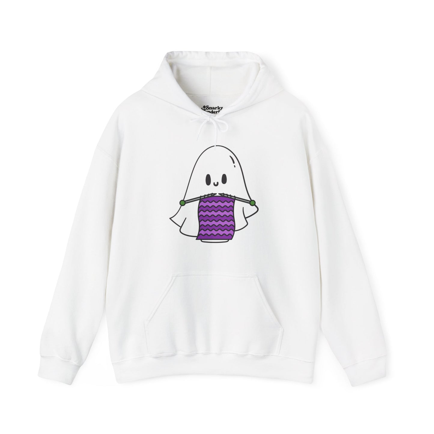 Knitting Ghost Halloween Hoodie - Snarky Wonderful - 3