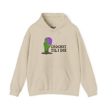 Crochet Til I Die Zombie Hoodie - Snarky Wonderful - 5