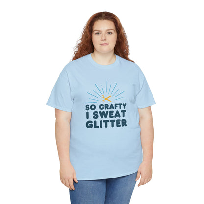 So Crafty I Sweat Glitter Essential Tee