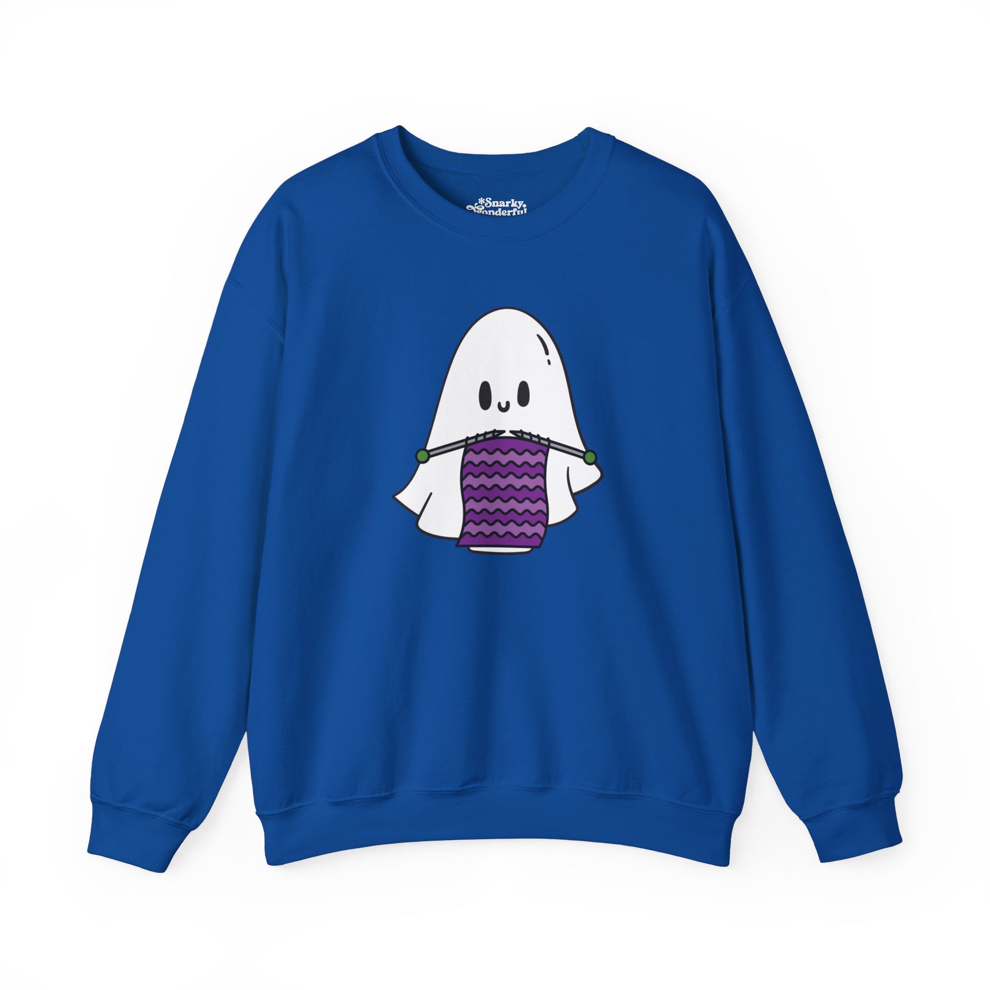 Knitting Ghost Halloween Sweatshirt - Snarky Wonderful - 10