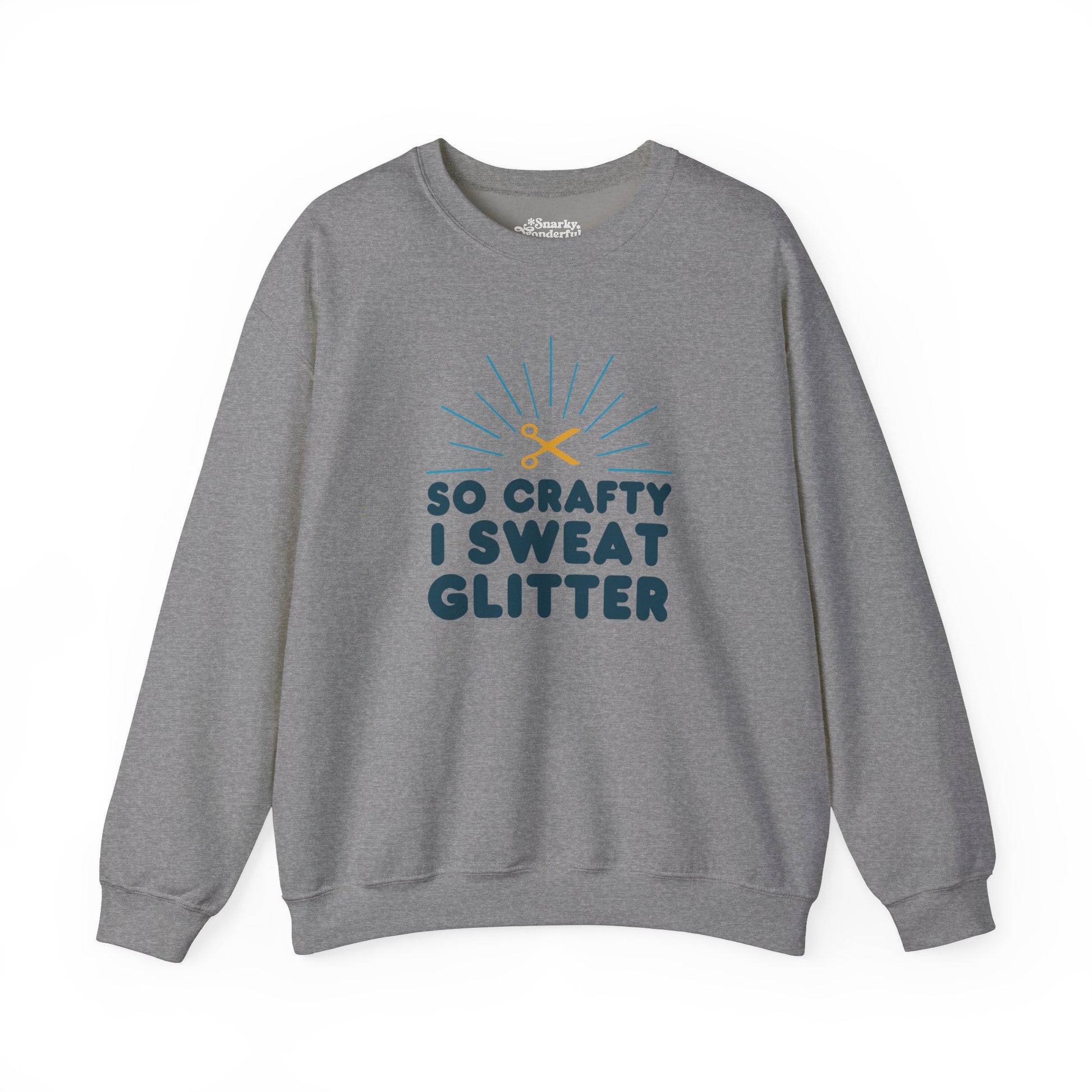 So Crafty I Sweat Glitter Sweatshirt - Snarky Wonderful - 6