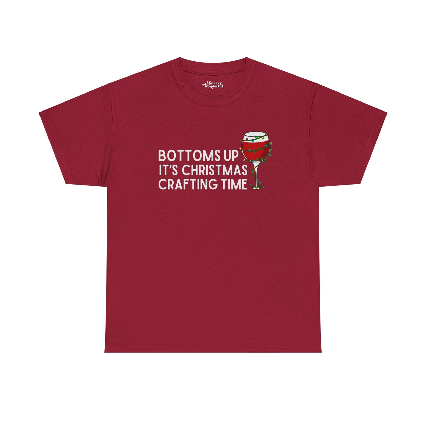 Bottoms Up It's Christmas Crafting Time Essential Tee