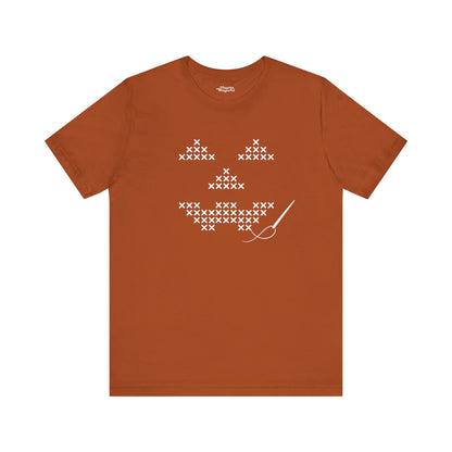 Cross-Stitched Jack-o'-Lantern Halloween T-Shirt - Snarky Wonderful - 9