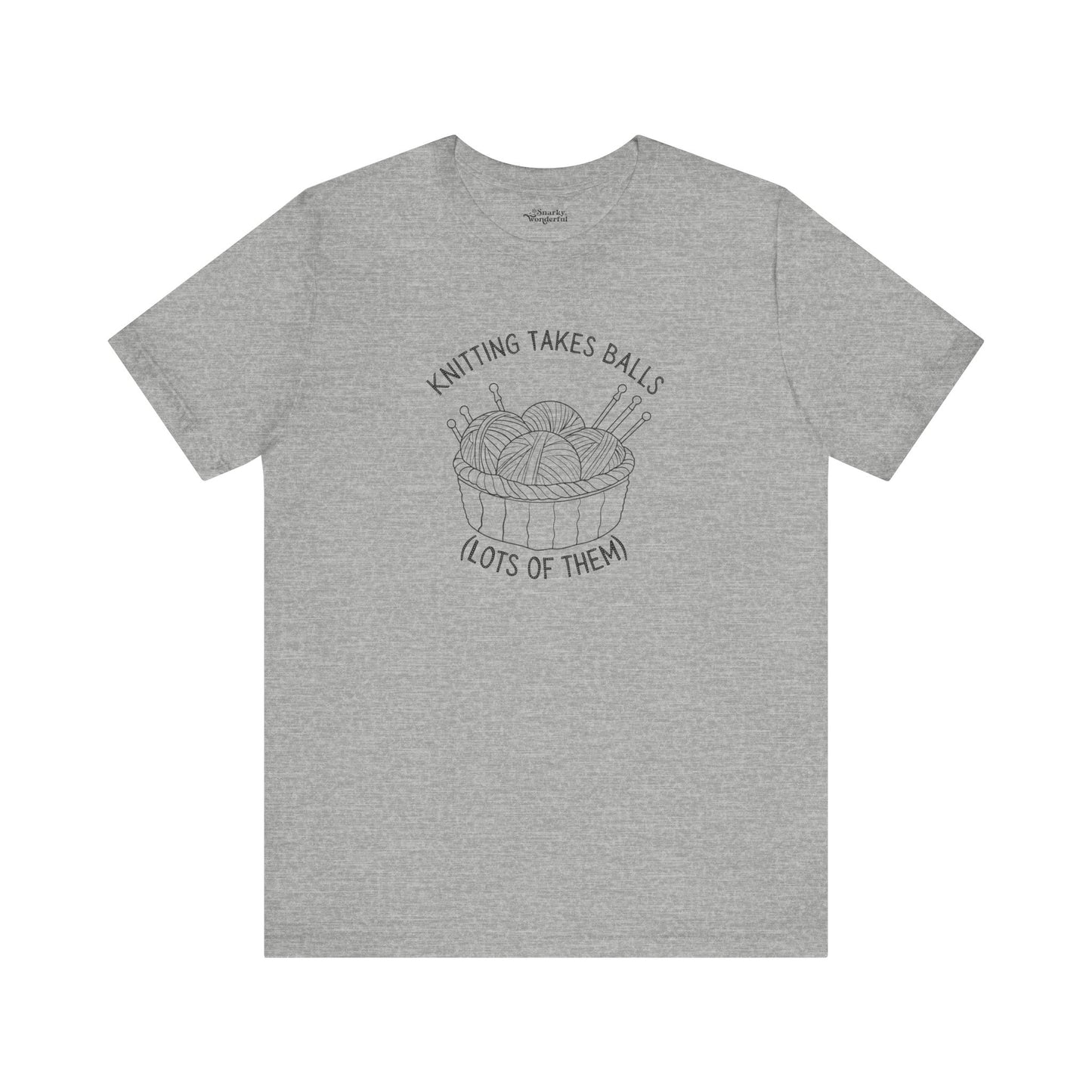 Knitting Takes Balls (Lots of Them) Premium T-Shirt