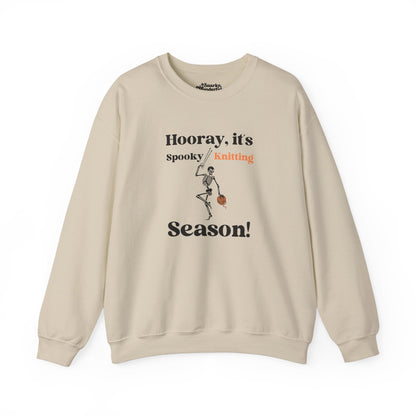 Dancing Skeleton Knitter Sweatshirt – "Hooray, It's Spooky/Knitting Season" - Snarky Wonderful - 6