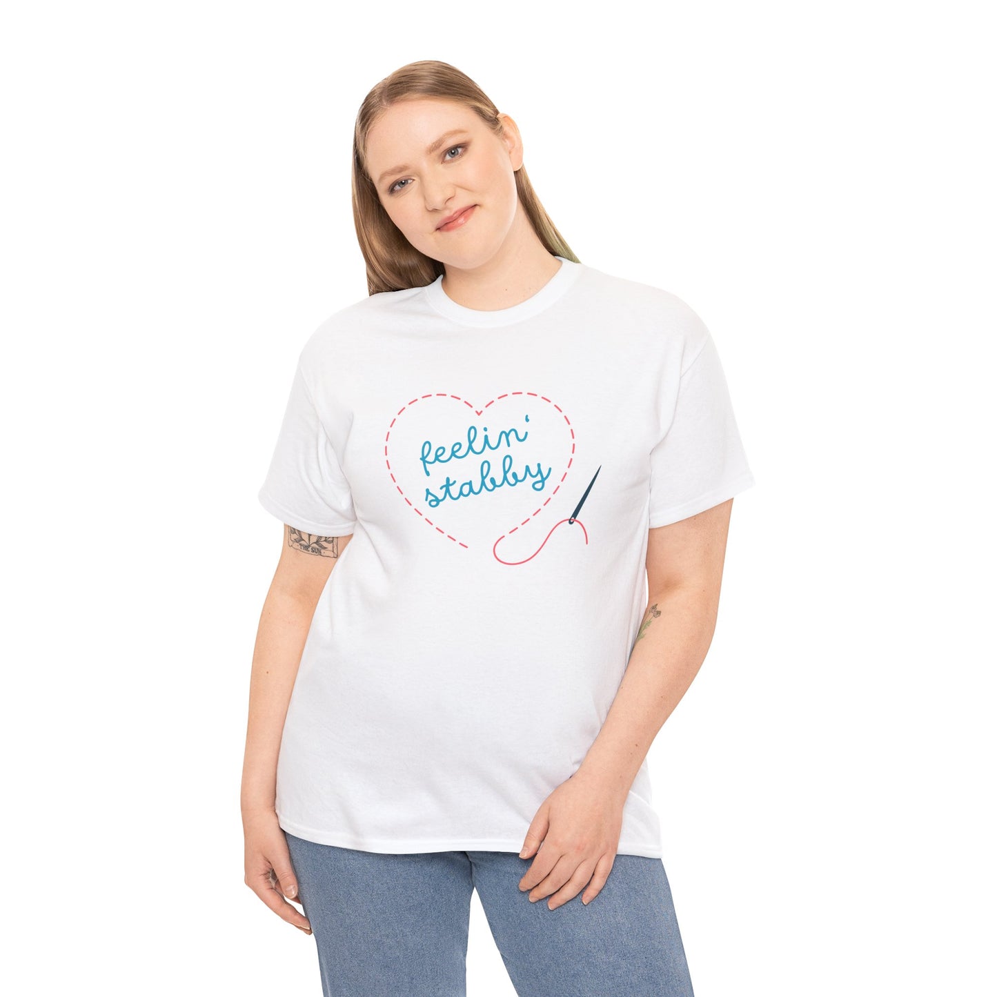 Feelin' Stabby Needlework Humor Essential Tee