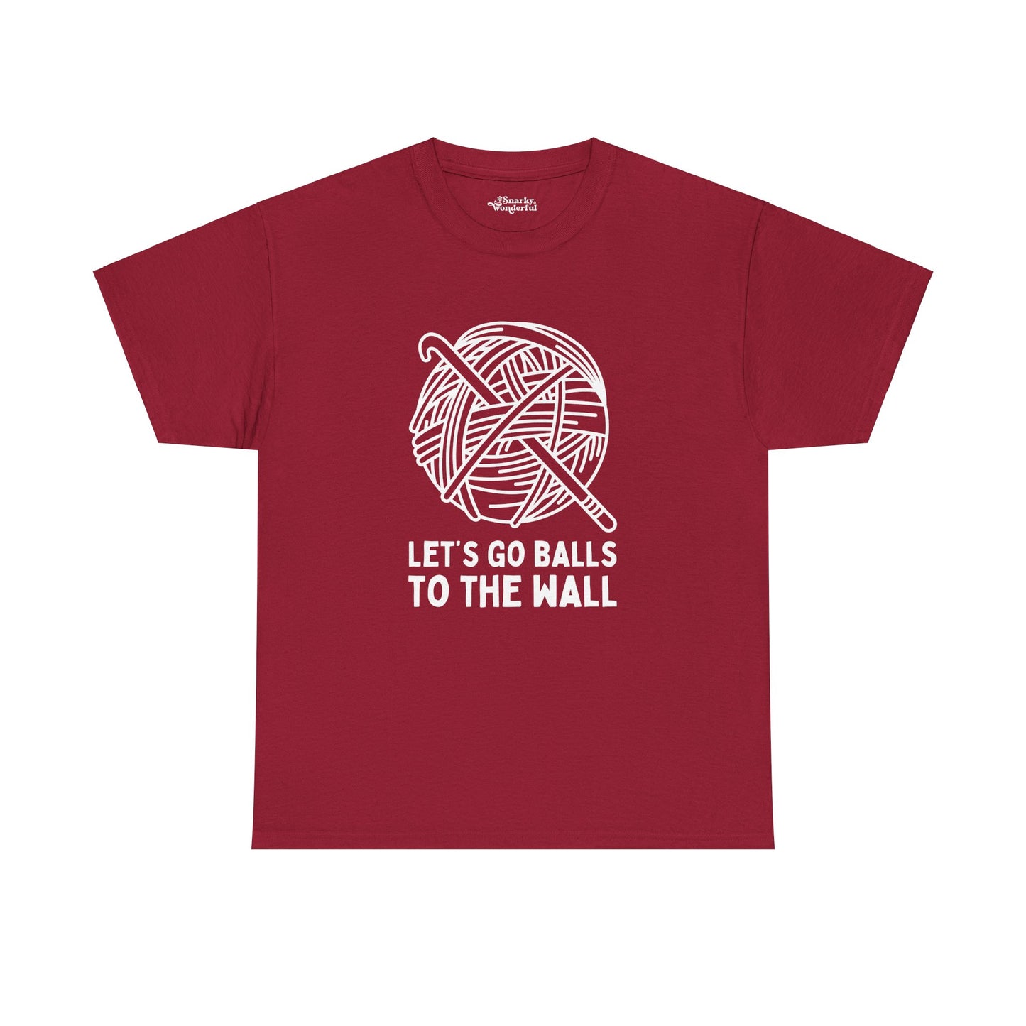 Let's Go Balls to the Wall Crochet Essential Tee