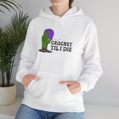 Crochet Til I Die Zombie Hoodie - Snarky Wonderful - 2