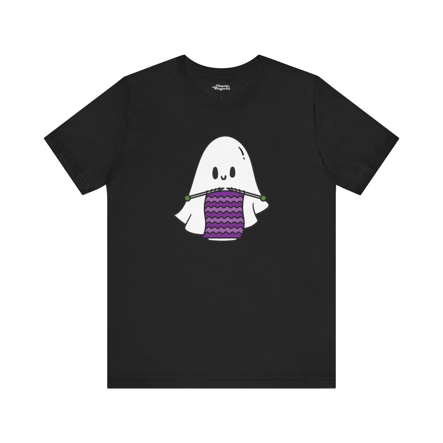 Knitting Ghost Halloween T-Shirt - Snarky Wonderful - 3