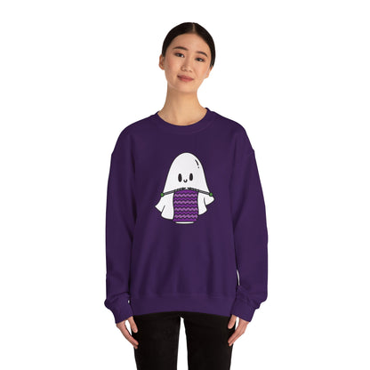 Knitting Ghost Halloween Sweatshirt - Snarky Wonderful - 2