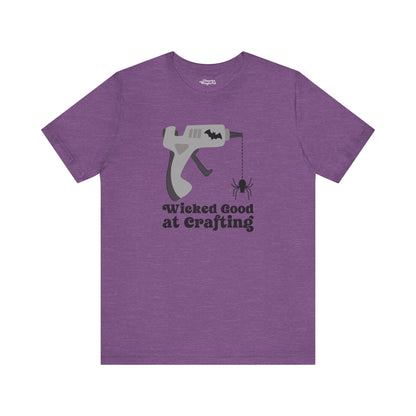 Wicked Good at Crafting Halloween Glue Gun T-Shirt - Snarky Wonderful - 6