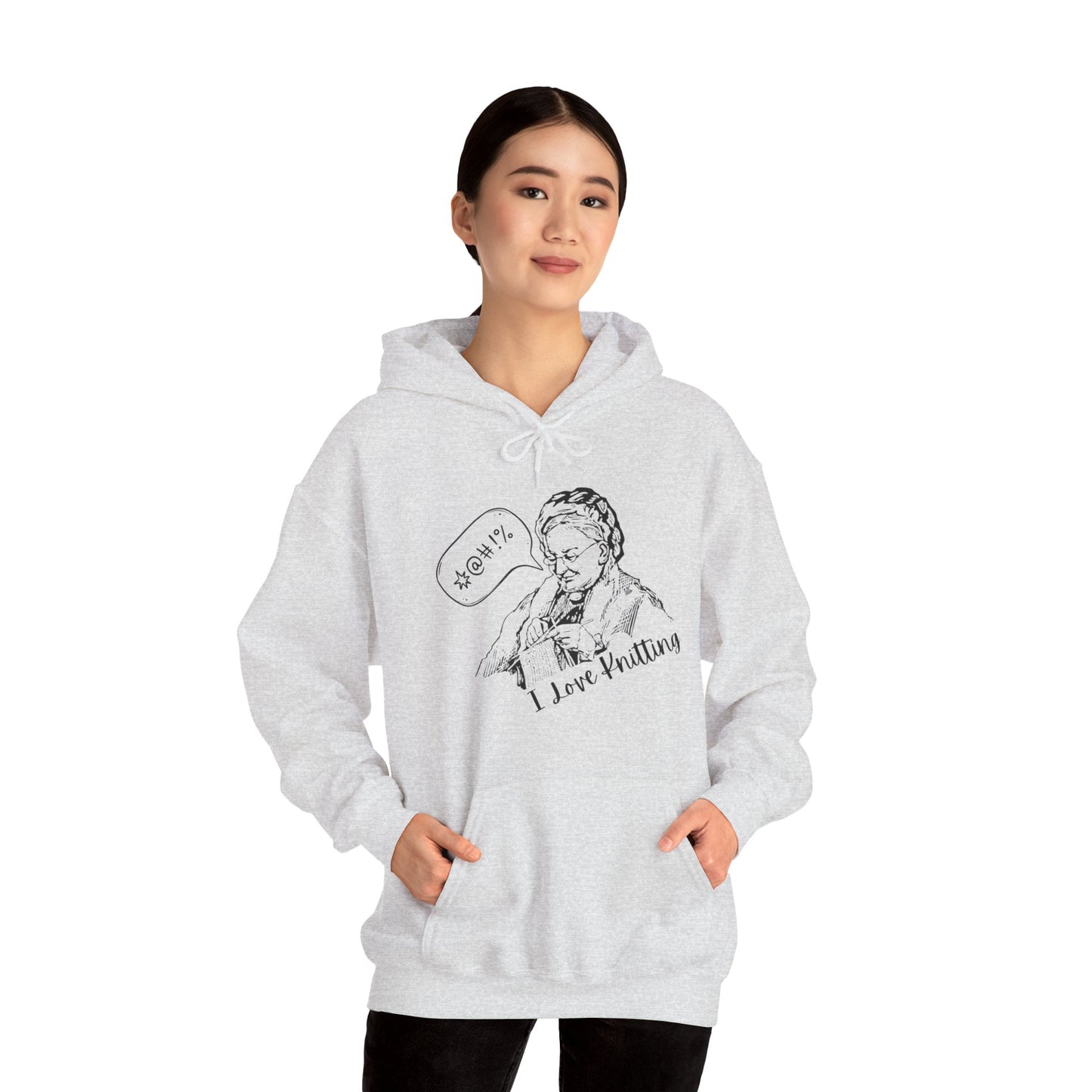 I Love Knitting ($%&!) Hoodie - Snarky Wonderful - 2