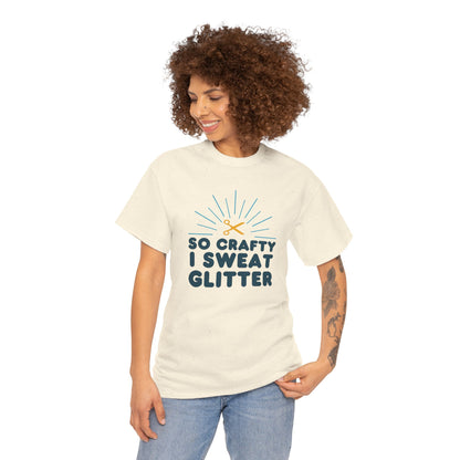 So Crafty I Sweat Glitter Essential Tee