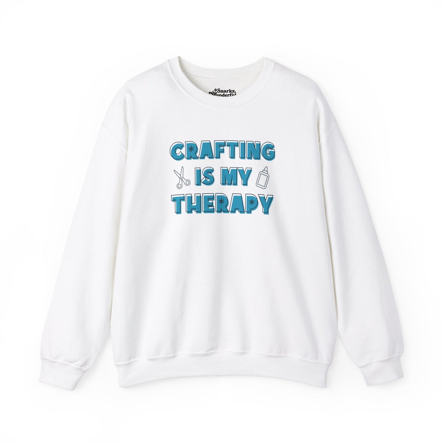 Crafting is My Therapy Sweatshirt - Snarky Wonderful - 4