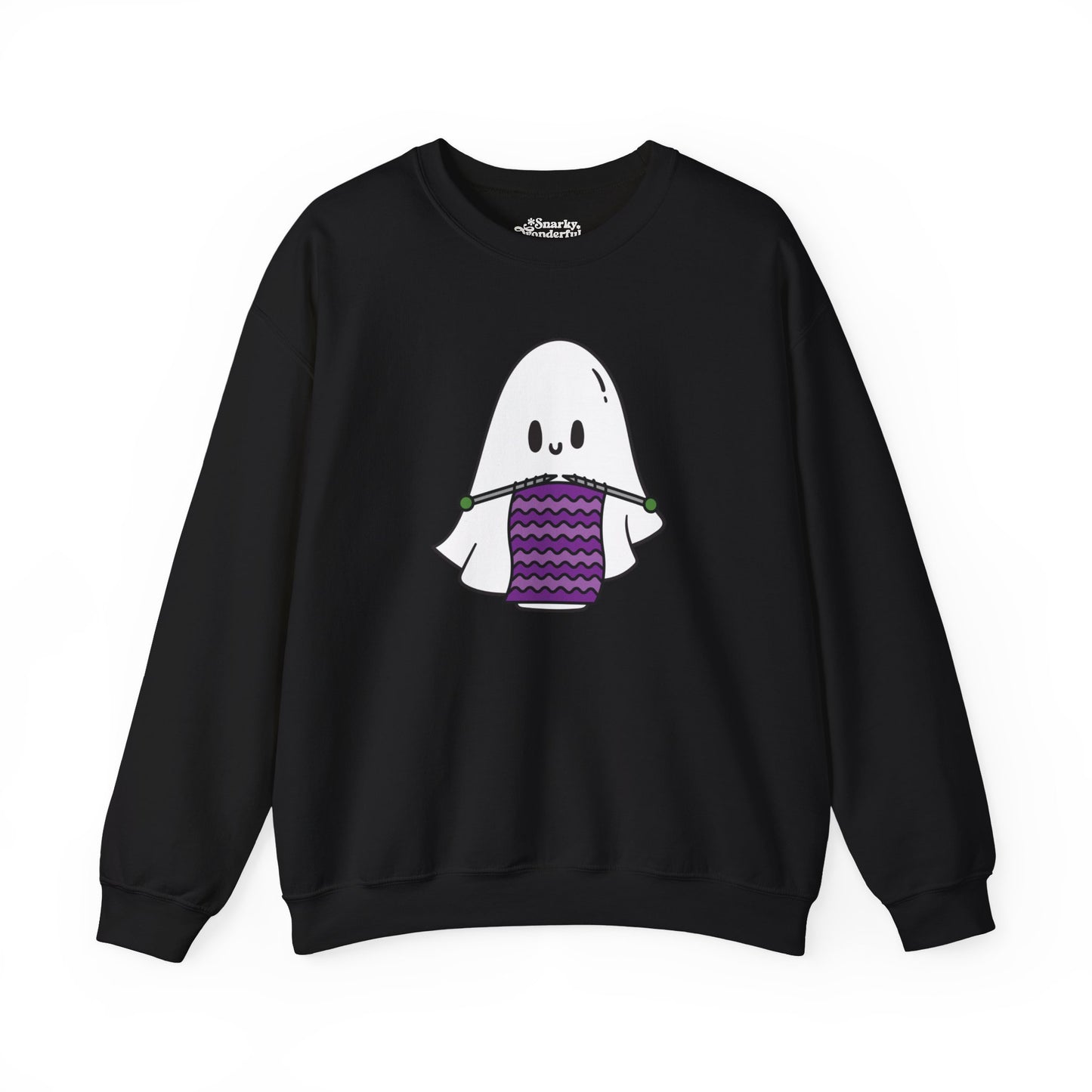 Knitting Ghost Halloween Sweatshirt - Snarky Wonderful - 8