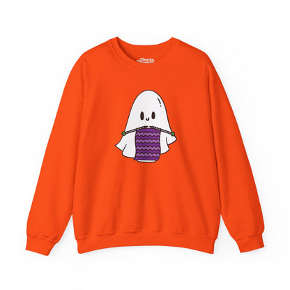 Knitting Ghost Halloween Sweatshirt - Snarky Wonderful - 5