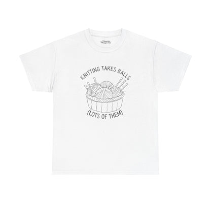 Knitting Takes Balls (Lots of Them) Essential Tee