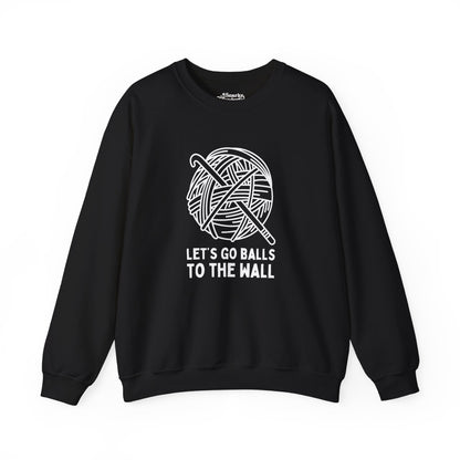 Let's Go Balls to the Wall Crochet Sweatshirt - Snarky Wonderful - 11