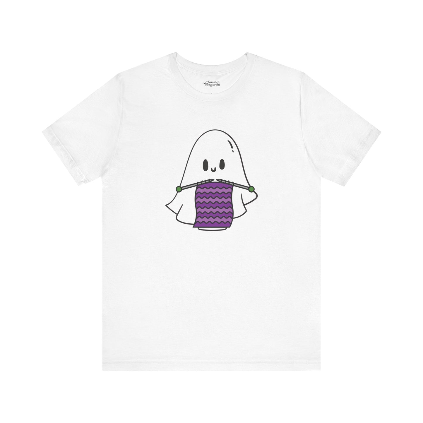 Knitting Ghost Halloween T-Shirt - Snarky Wonderful - 10