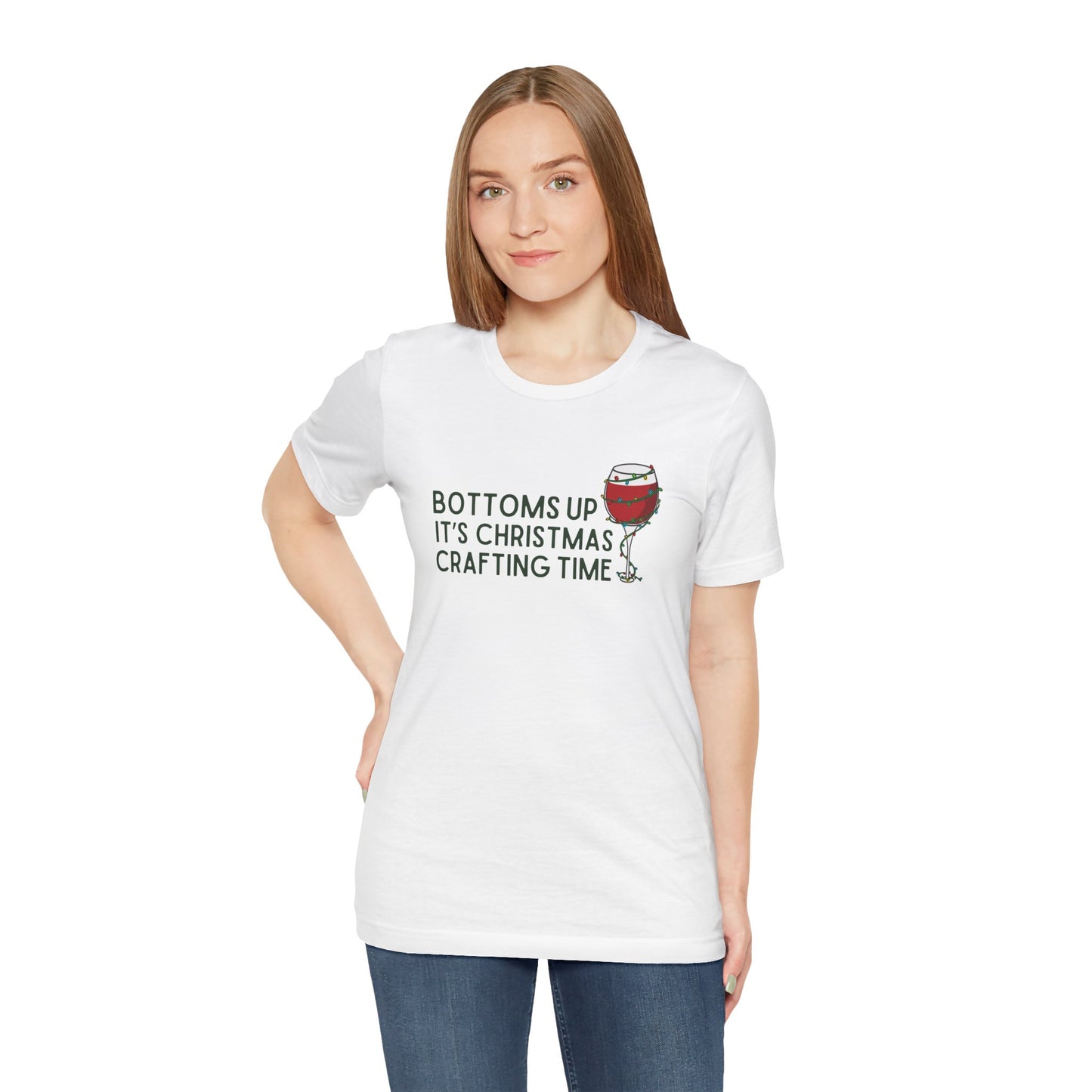 Bottoms Up It's Christmas Crafting Time Premium T-Shirt