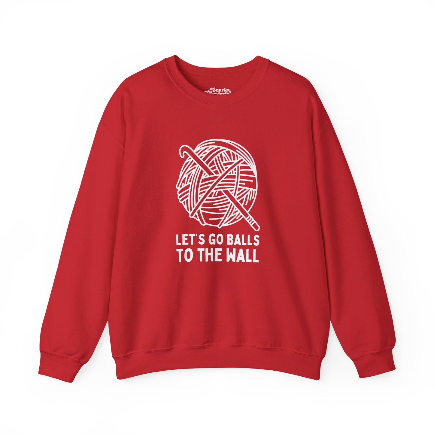 Let's Go Balls to the Wall Crochet Sweatshirt - Snarky Wonderful - 8