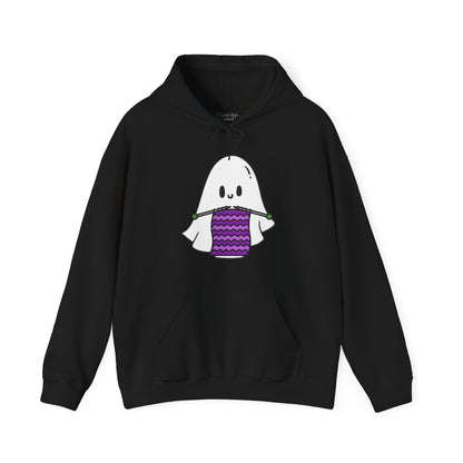 Knitting Ghost Halloween Hoodie - Snarky Wonderful - 5