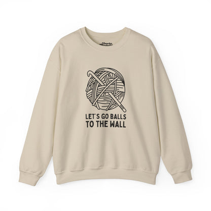 Let's Go Balls to the Wall Crochet Sweatshirt - Snarky Wonderful - 9